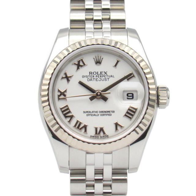 ROLEX・時計・デイトジャスト ランダム番 レディース 腕時計 自動巻き K18WG（ホワイトゴールド） ステンレススチール ホワイト RO ランダム番