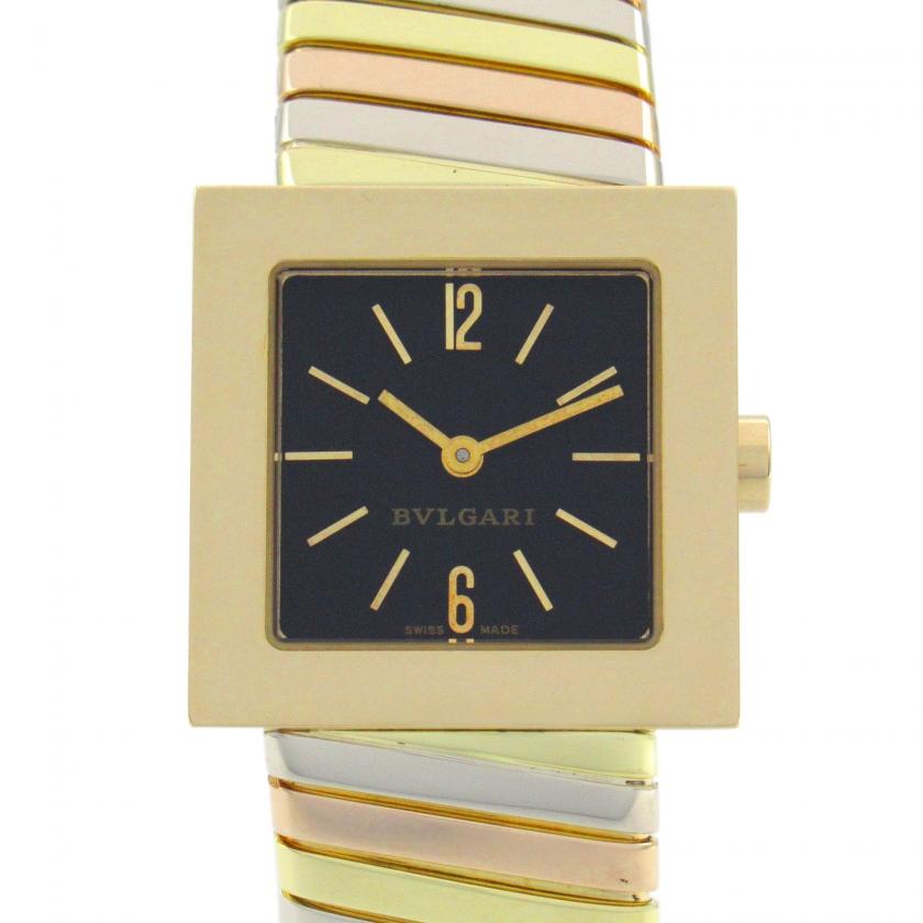 BVLGARI・時計・クアドラート トゥボカス レディース 腕時計 クオーツ K18（イエローゴールド） K18WG（ホワイトゴールド） /K18PG（ピンクゴールド） ブラック