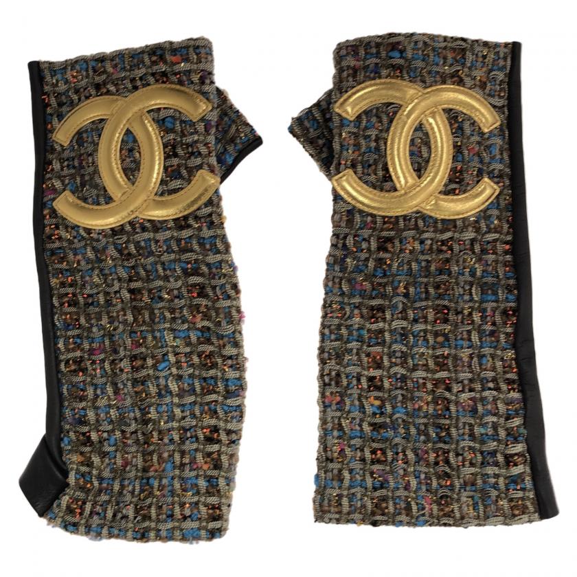 CHANEL・財布・小物・手袋 グローブ カーフ（牛革） グレー