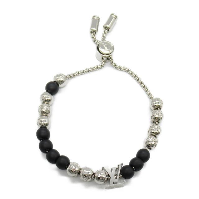 LOUIS VUITTON・アクセサリー・ブレスレット・モノグラム ビーズ ブレスレット その他  ブラック シルバー