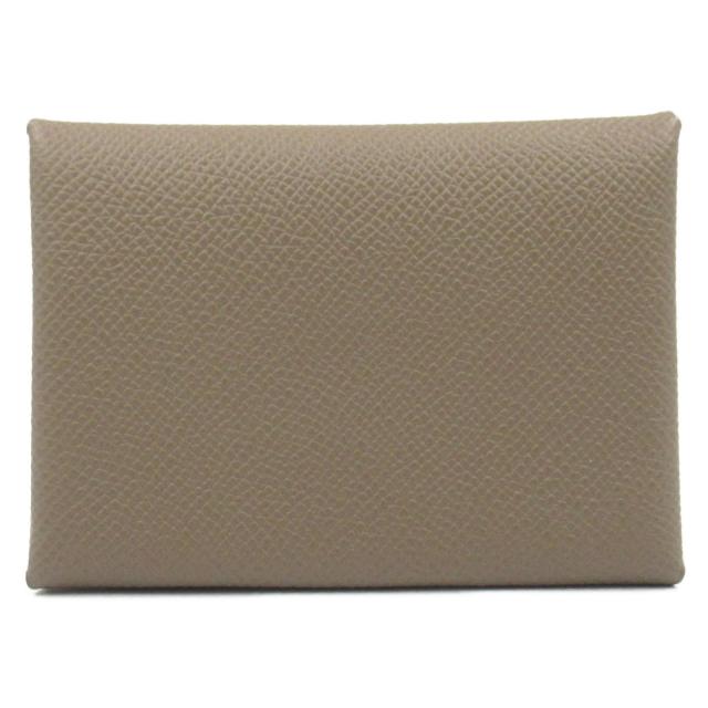 HERMES・財布・小物・カルヴィデュオ エトゥープ ケース カードケース レザー ヴォーエプソン ブラウン エトゥープ シルバー金具 W刻印