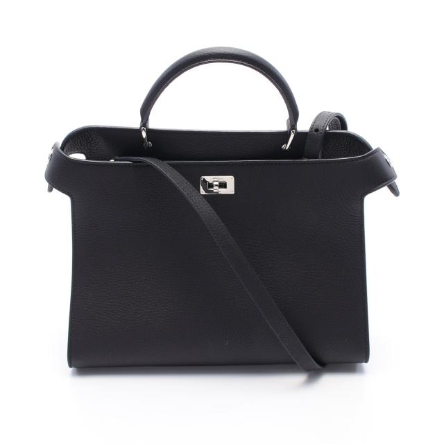 michino PARIS・バッグ・ルテス スモール ハンドバッグ レザー ネイビー 2WAY