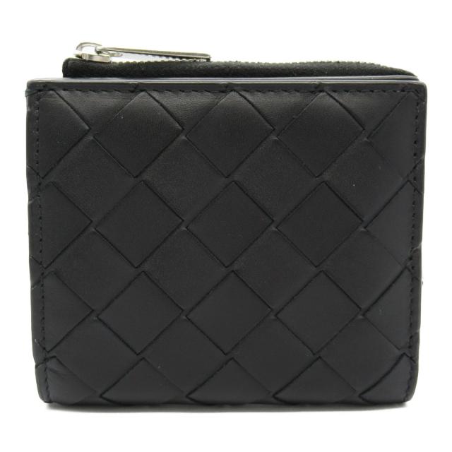 BOTTEGA VENETA・財布・小物・イントレチャート 二つ折財布 二つ折り財布 レザー ブラック