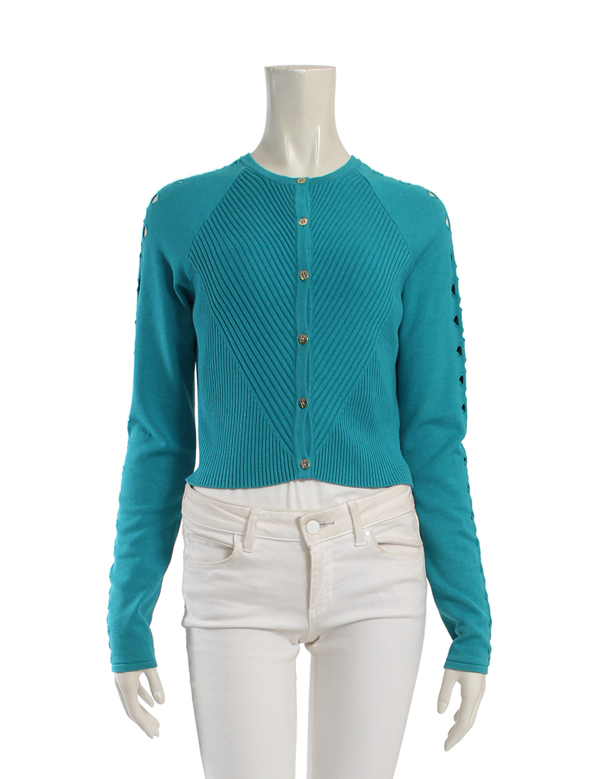 ヴェルサーチコレクション Versace Collection カーディガン ターコイズ ブルーグリーン ハイブランド ブランド専門の中古通販サイト