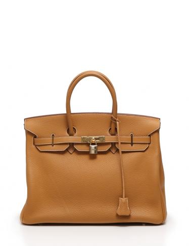 HERMES・バッグ・バーキン35 ハンドバッグ フィヨルド ナチュラル □I刻印 ゴールド金具