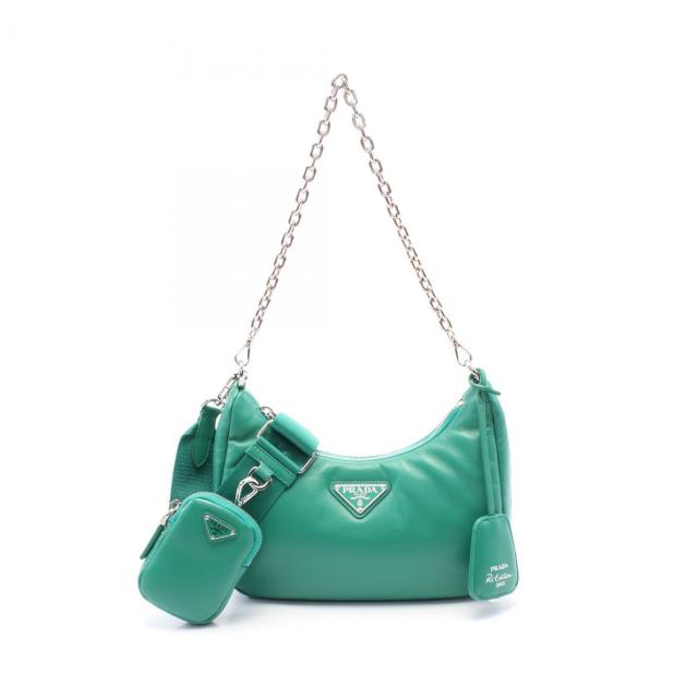 PRADA・バッグ・Re-Edition 2005 チェーンショルダーバッグ レザー グリーン 2WAY