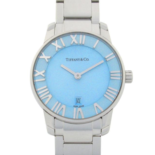 TIFFANY & Co.・時計・アトラス2ハンド レディース 腕時計 クオーツ ステンレススチール ブルー