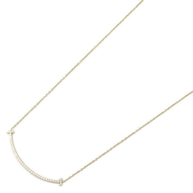 TIFFANY & Co.・アクセサリー・Tスマイル スモール ネックレス ダイヤ ネックレス K18（イエローゴールド） ダイヤモンド クリア