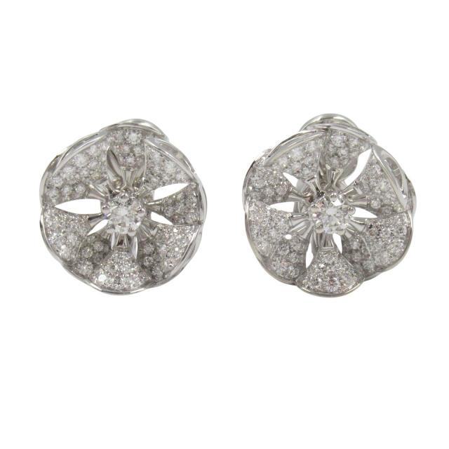 BVLGARI・アクセサリー・ディーヴァドリームピアス ダイヤ ピアス K18WG（ホワイトゴールド） ダイヤモンド クリア