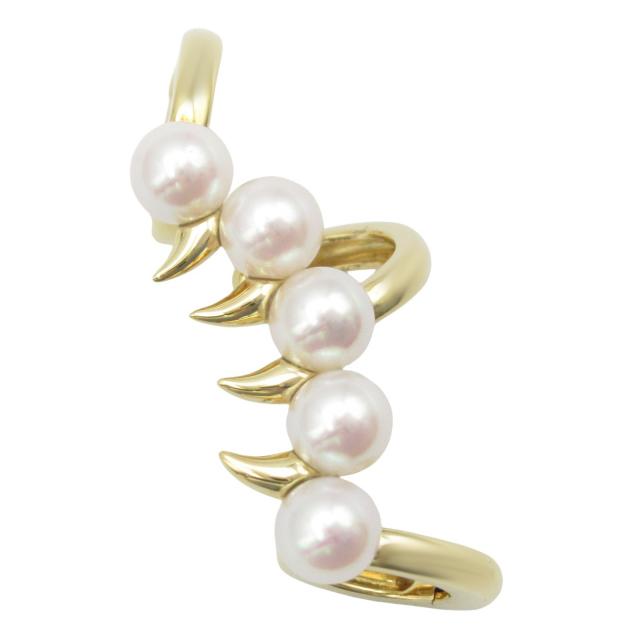 TASAKI・アクセサリー・ディンジャースコーピンイヤーカフ イヤリング K18（イエローゴールド） パール ホワイト