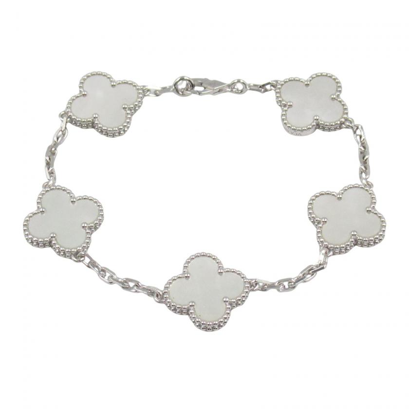 Van Cleef & Arpels・アクセサリー・ヴィンテージアルハンブラブレスレット マザーオブパール ブレスレット K18WG（ホワイトゴールド） マザーオブパール ホワイト