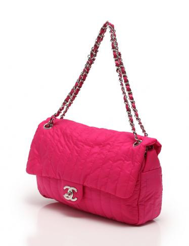 シャネル Chanel マドモアゼル チェーン ショルダーバッグ ナイロン ピンク ハイブランド ブランド専門の中古通販サイト