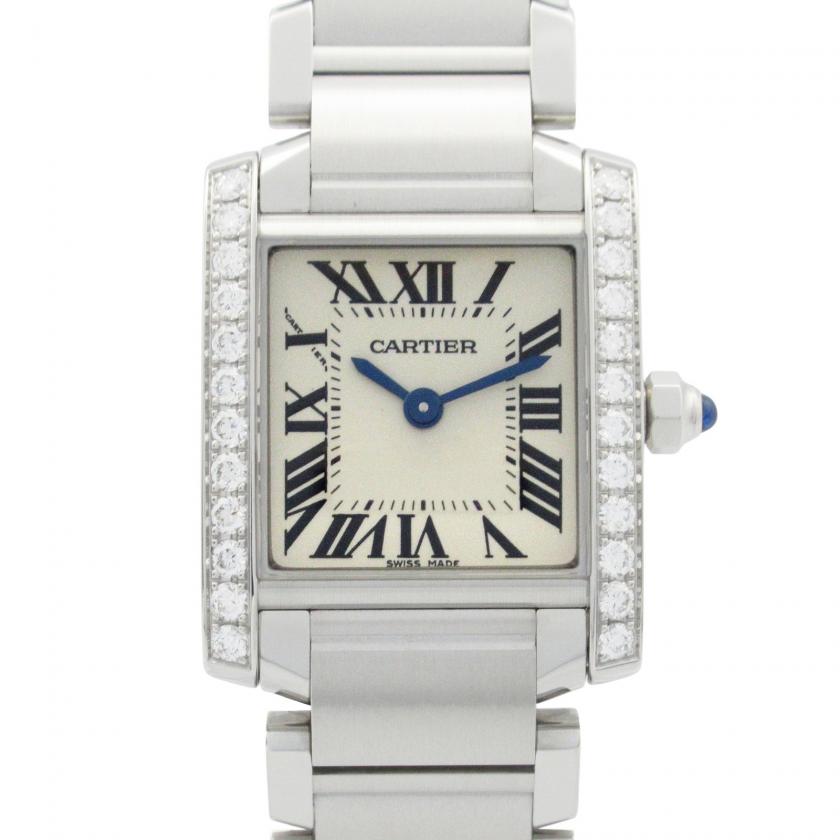 Cartier・時計・タンクフランセーズ SM レディース 腕時計 クオーツ ステンレススチール シルバー