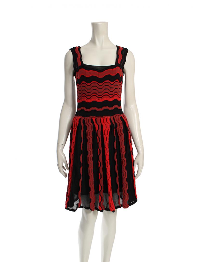 エムミッソーニ M Missoni ニットワンピース 赤 黒 ハイブランド ブランド専門の中古通販サイト