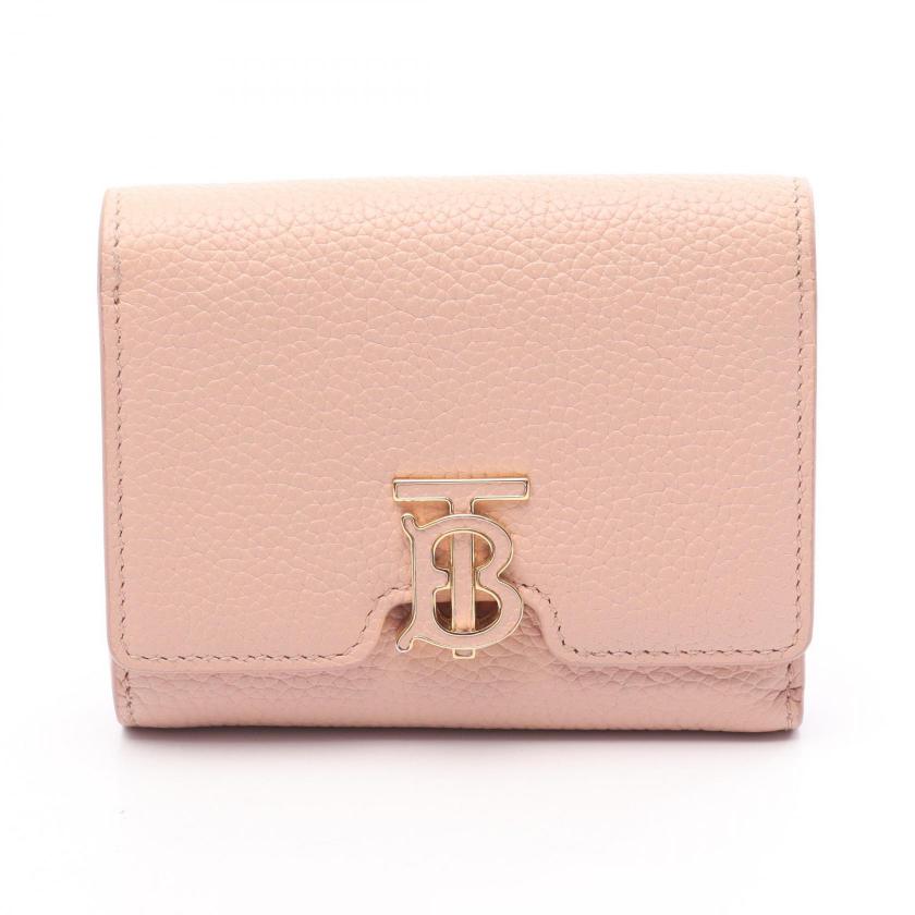 BURBERRY・財布・小物・TBフォールディングウォレット 三つ折り財布 レザー ダスティピンク