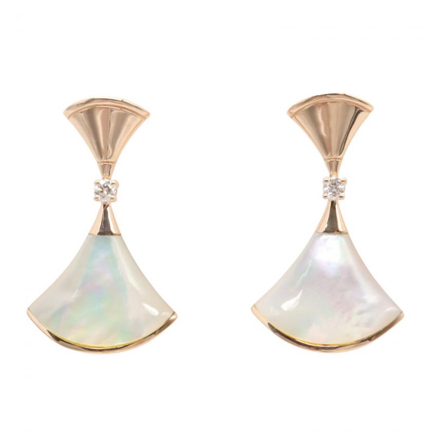 BVLGARI・アクセサリー・ディーヴァ ドリーム ピアス マザーオブパール ピアス K18PG（ピンクゴールド） マザーオブパール ホワイト