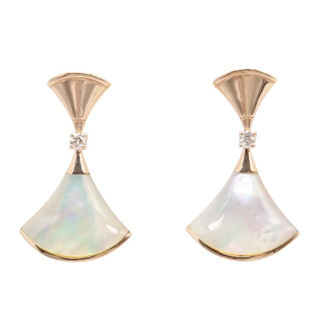 BVLGARI・アクセサリー・ディーヴァ ドリーム ピアス マザーオブパール ピアス K18PG（ピンクゴールド） マザーオブパール ホワイト