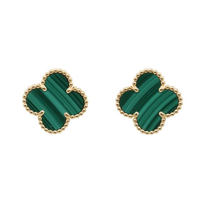 Van Cleef & Arpels・アクセサリー・ヴィンテージアルハンブラ ピアス マラカイト ピアス K18（イエローゴールド） マラカイト グリーン
