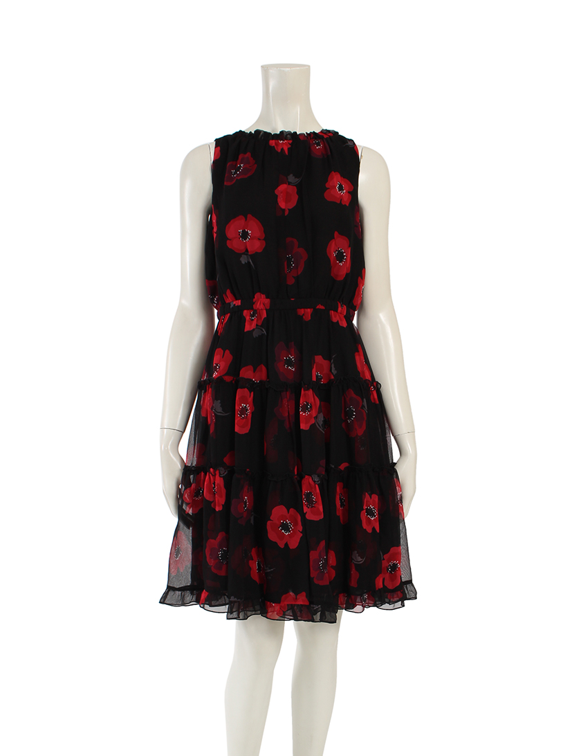 ケイトスペード Kate Spade ワンピース 花柄 シルク 黒 赤 ハイブランド ブランド専門の中古通販サイト