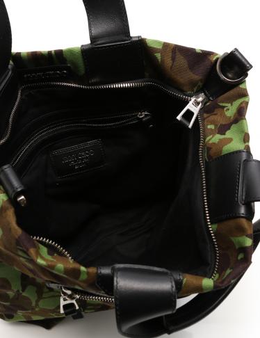 ジミーチュウ(JIMMY CHOO)CHARLES|トートバッグ|2WAY|迷彩|カモフラ|キャンバス|レザー|黄緑|カーキ|黒|ハイブランド・ブランド専門の中古通販サイト(164509)