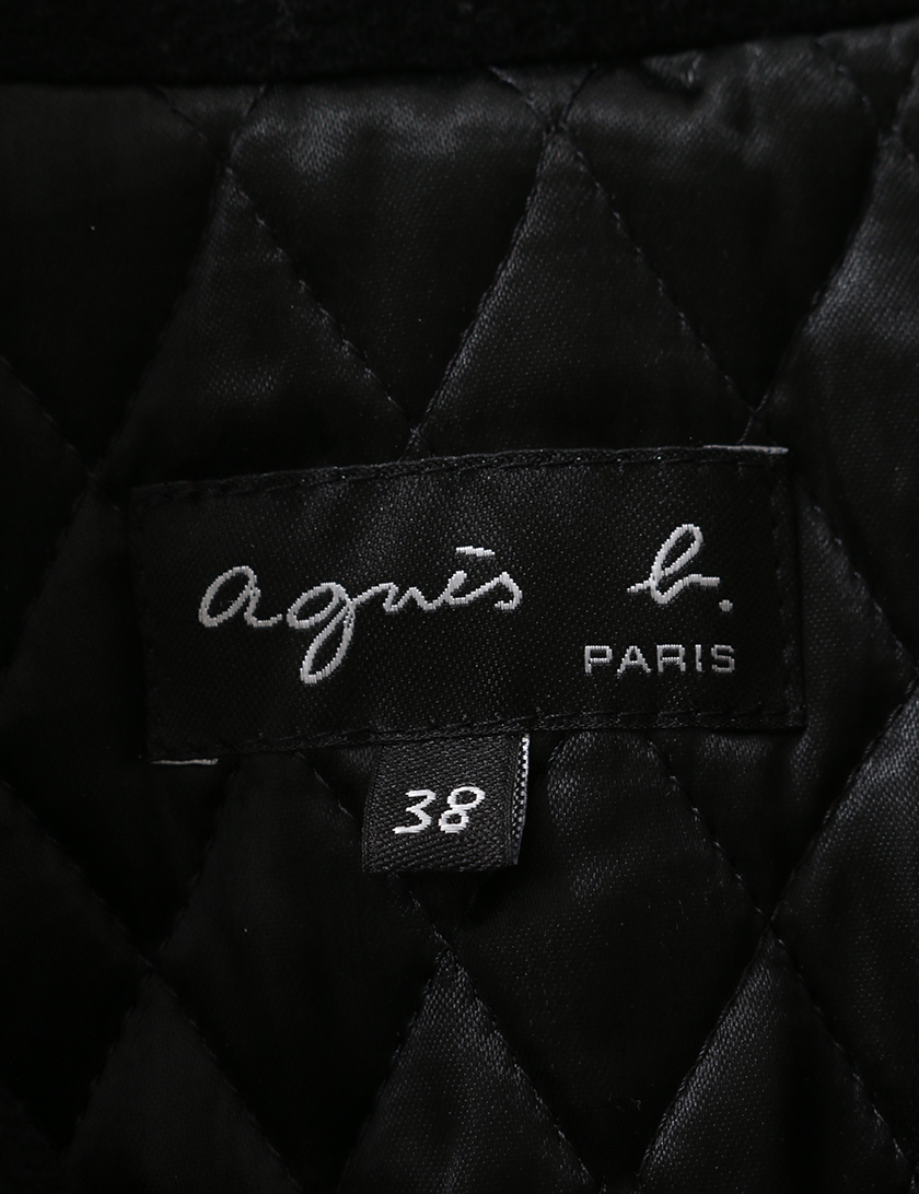 アニエスベー(agnes b.)Pコート|ウール|黒|ハイブランド