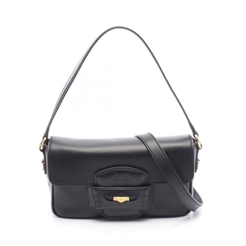 miu miu・バッグ・CRM FINE CALF ペニー ハンドバッグ レザー ブラック 2WAY