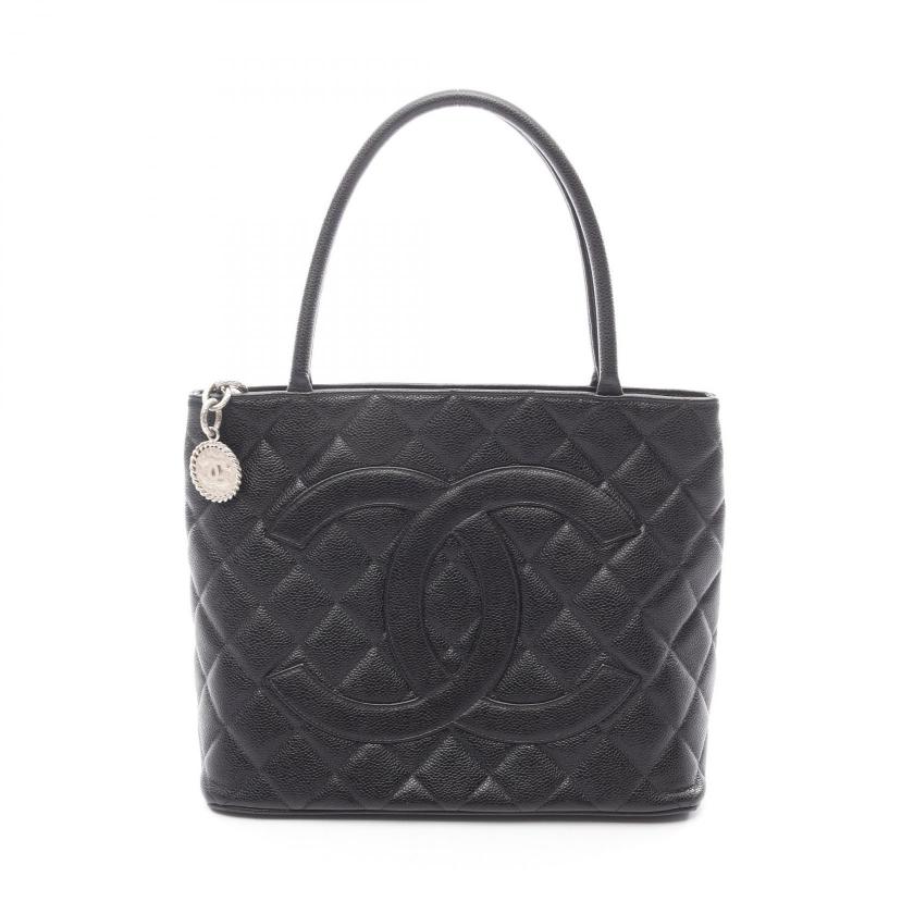 CHANEL・バッグ・復刻トート ハンドバッグ トートバッグ キャビアスキン ブラック シルバー金具