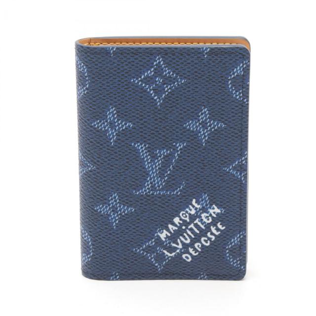 LOUIS VUITTON・財布・小物・オーガナイザー ドゥ ポッシュ モノグラムヘリテージ カードケース PVC ネイビー
