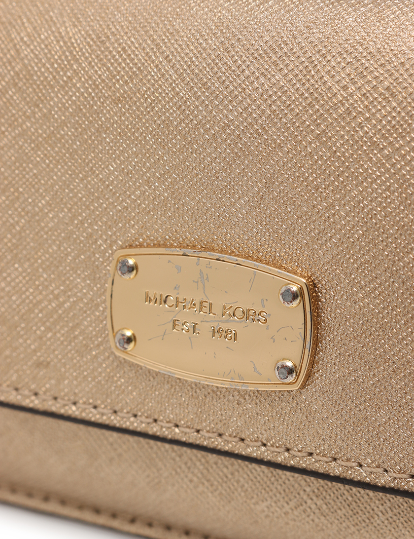 マイケルコース(MICHAEL KORS)二つ折り長財布|レザー||ゴールド