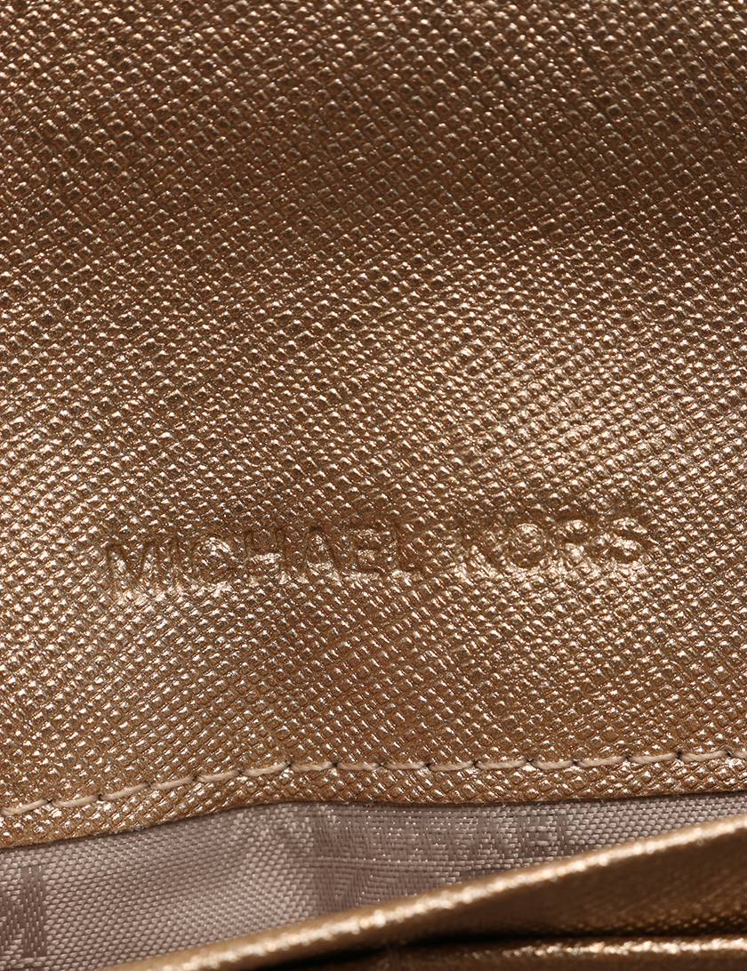 マイケルコース(MICHAEL KORS)二つ折り長財布|レザー||ゴールド