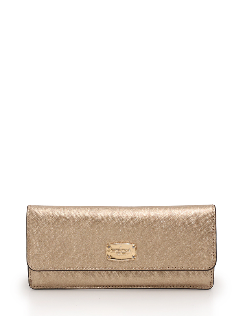 マイケルコース(MICHAEL KORS)二つ折り長財布|レザー||ゴールド
