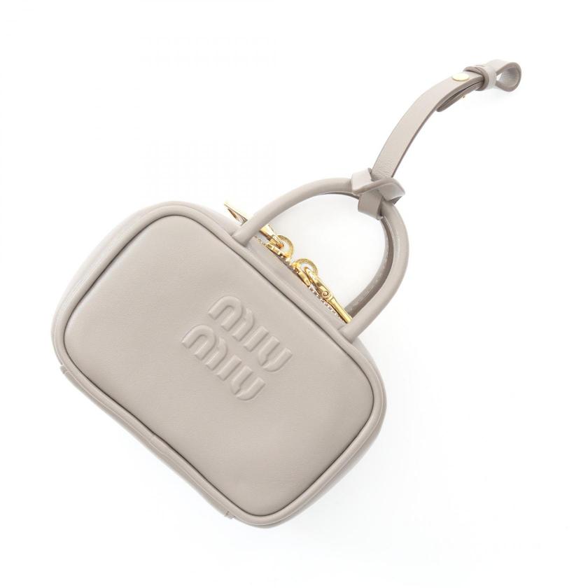 miu miu・財布・小物・マイクロバッグ バッグチャーム レザー グレー