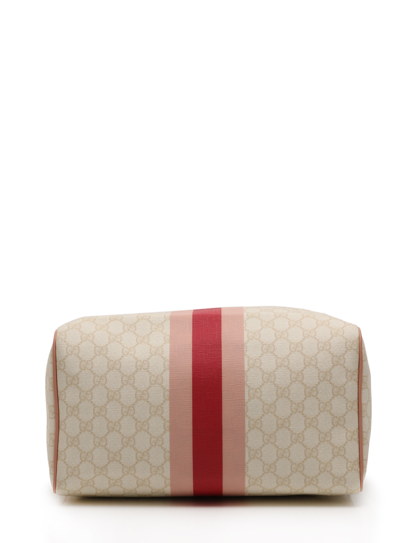 グッチ(GUCCI)GGプラス|ミニボストンバッグ|PVC|レザー|アイボリー|ピンク|赤|ハイブランド・ブランド専門の中古通販サイト(171854)