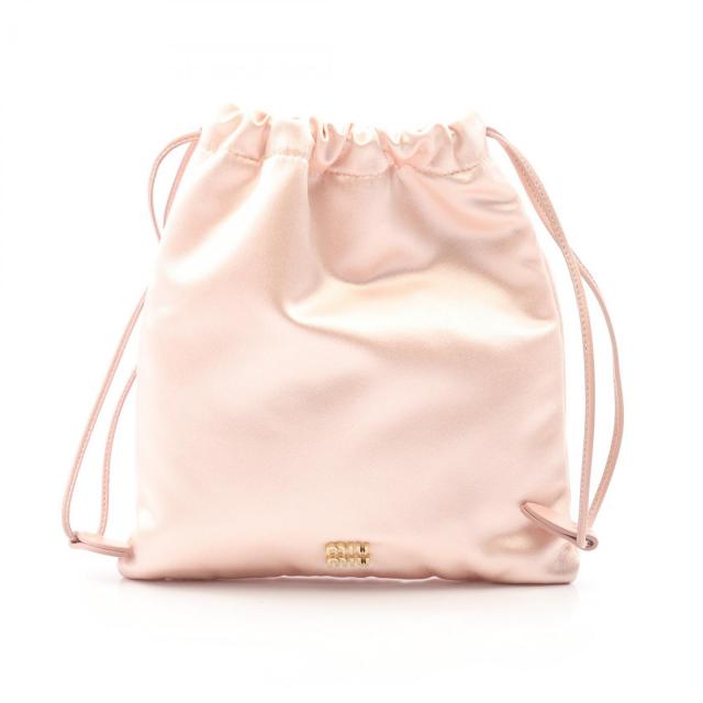 miu miu・財布・小物・RASO ポーチ シルク レザー ライトピンク