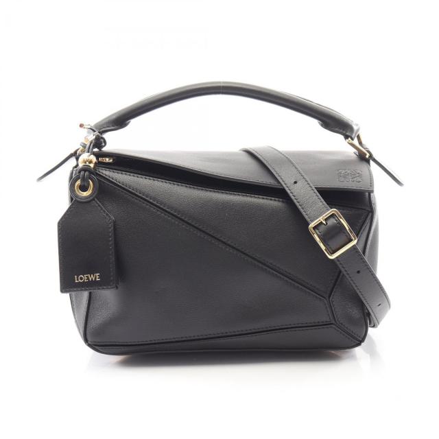 LOEWE・バッグ・パズルバッグ スモール 2WAY ハンドバッグ レザー ブラック