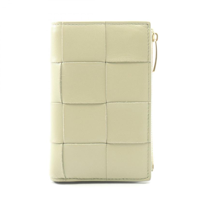 BOTTEGA VENETA・財布・小物・ミディアム カセット マキシイントレチャート 二つ折り財布 レザー カーキグリーン