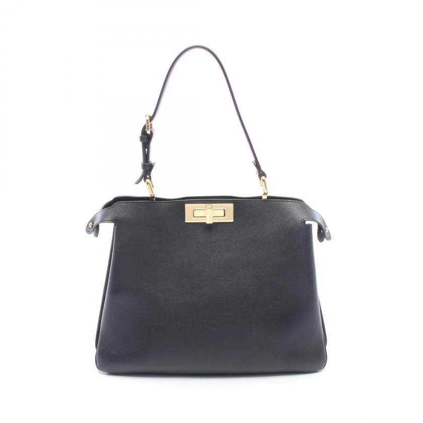 FENDI・バッグ・ピーカブー ソフト ミディアム ハンドバッグ レザー ブラック