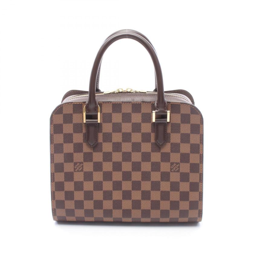 LOUIS VUITTON・バッグ・トリアナ ダミエエベヌ ハンドバッグ PVC レザー ブラウン