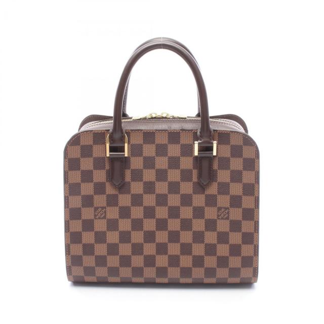LOUIS VUITTON・バッグ・トリアナ ダミエエベヌ ハンドバッグ PVC レザー ブラウン