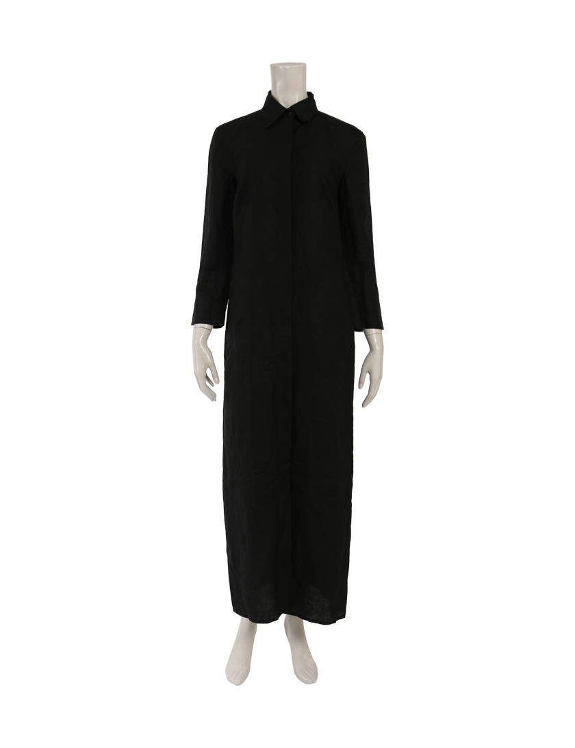 マックスマーラ Max Mara ロング ワンピース リネン 黒 ハイブランド ブランド専門の中古通販サイト