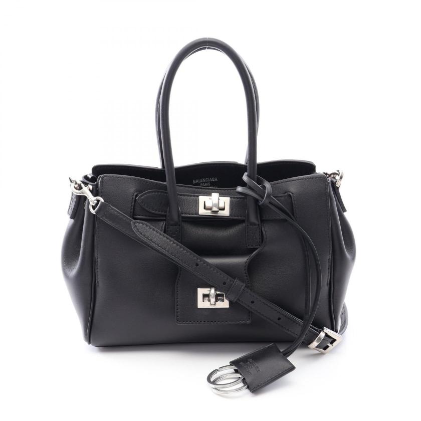BALENCIAGA・バッグ・BEL AIR ベルエア キャリーオール ミニ 2WAY ハンドバッグ レザー ブラック
