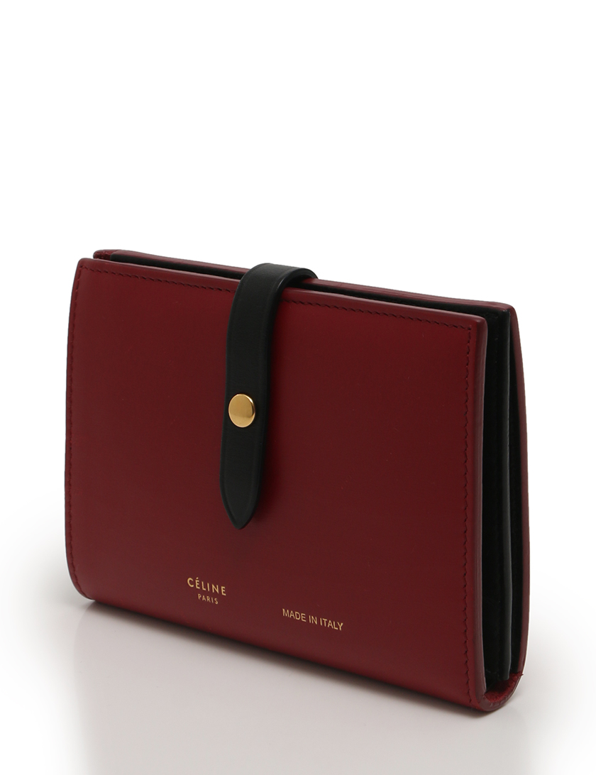 セリーヌ(CELINE)ストラップ||ミディアム|マルチ|ファンクション|財布|レザー||赤|黒|ハイブランド・ブランド専門の中古通販サイト(185092)
