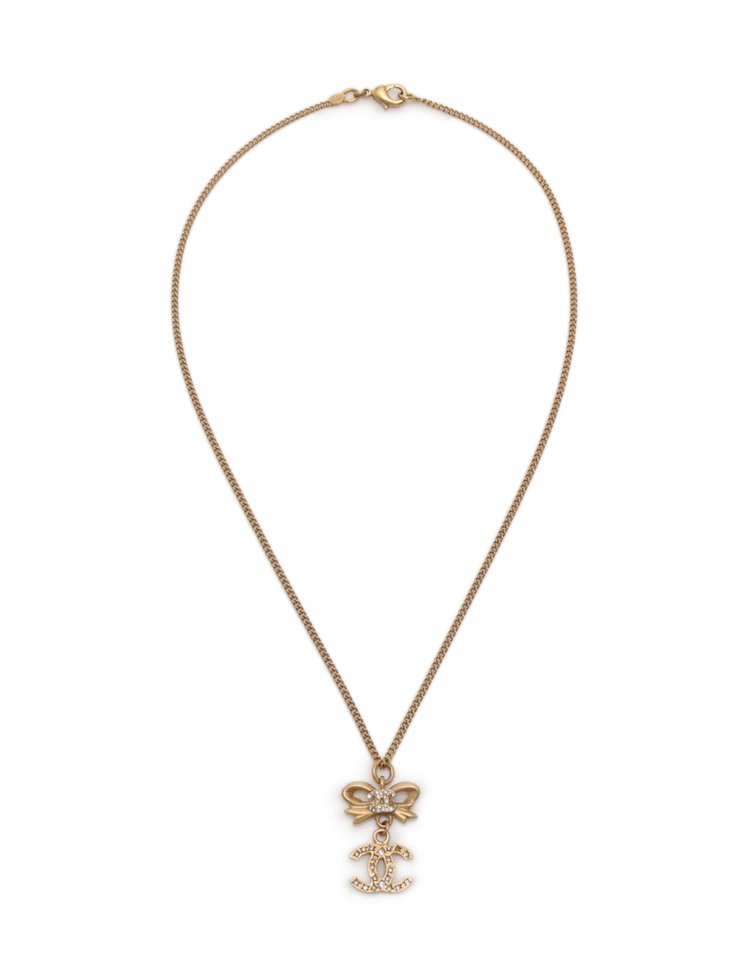 シャネル(CHANEL)ネックレス|ココマーク|リボン|ラインストーン|ゴールド|06|A|ハイブランド・ブランド専門の中古通販サイト(185833) ふじみ野市立てこもり シャネル リボン ココマーク ネックレス ネックレス