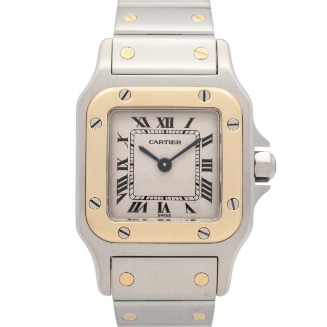 Cartier・時計・サントス ガルベ SM レディース 腕時計 クオーツ K18（イエローゴールド） ステンレススチール シルバー