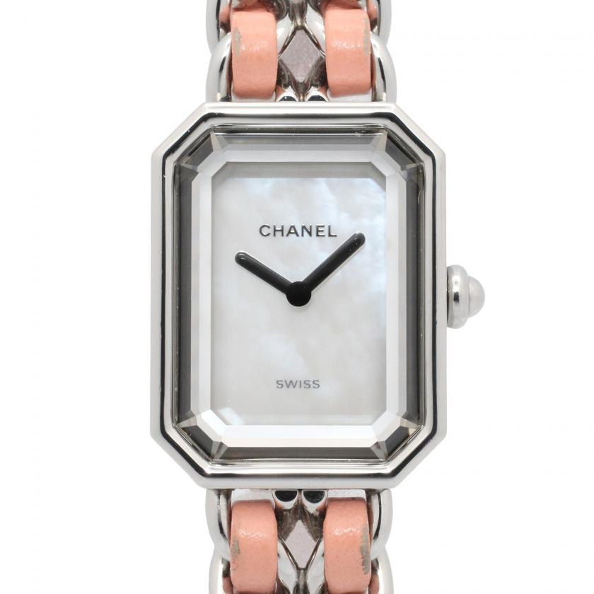 CHANEL・時計・プルミエール ロック 世界1200本限定 レディース 腕時計 クオーツ ステンレススチール レザー ホワイト ホワイトシェル