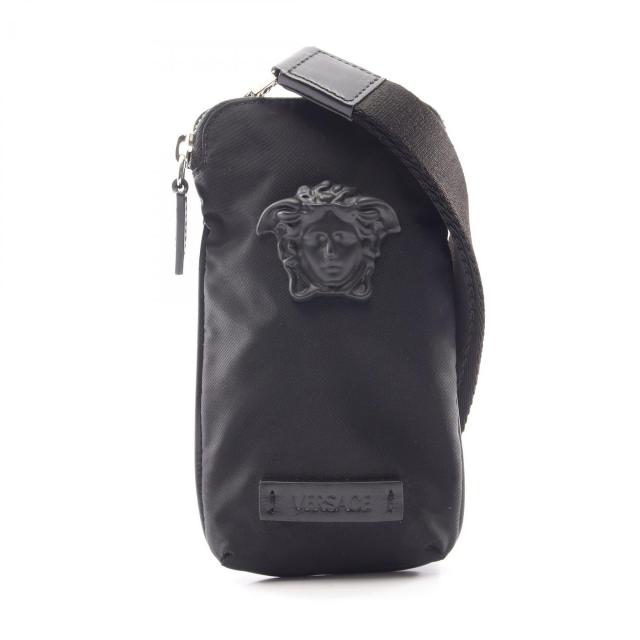 Versace・バッグ・メデューサ ミニ ショルダーバッグ ナイロン レザー ブラック