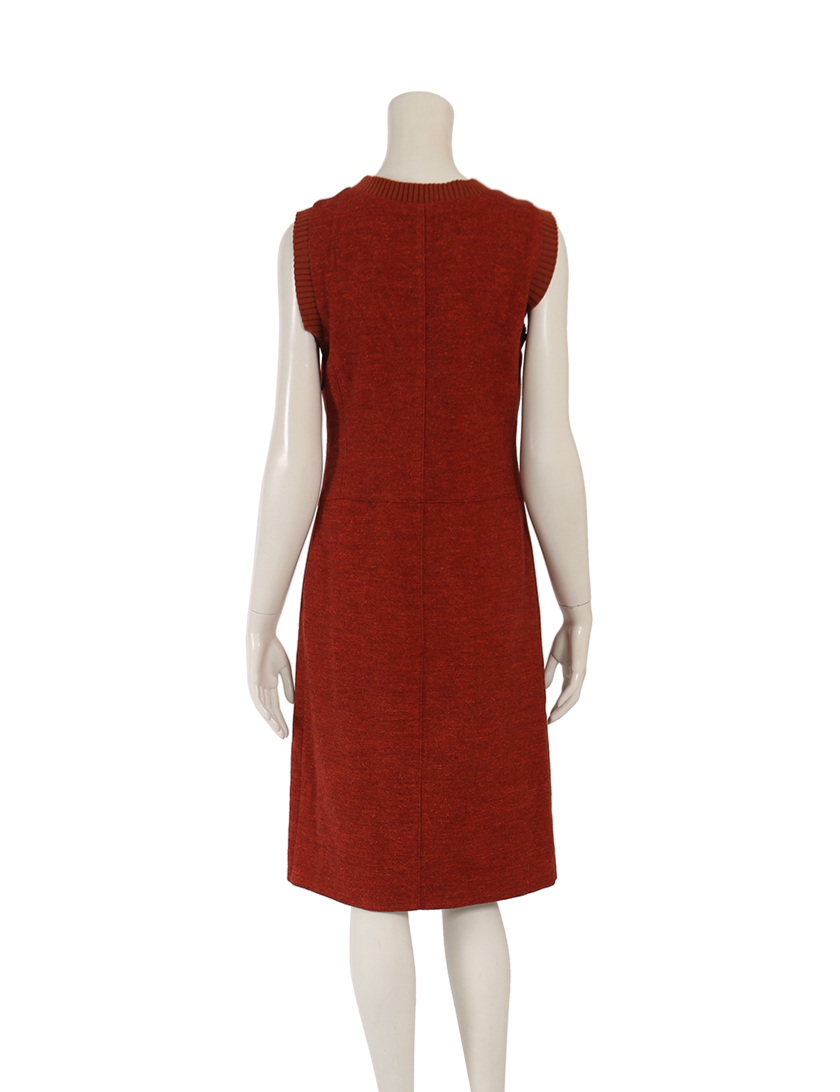 ミッソーニ Missoni ノースリーブワンピース ウール 赤茶 ハイブランド ブランド専門の中古通販サイト 1433