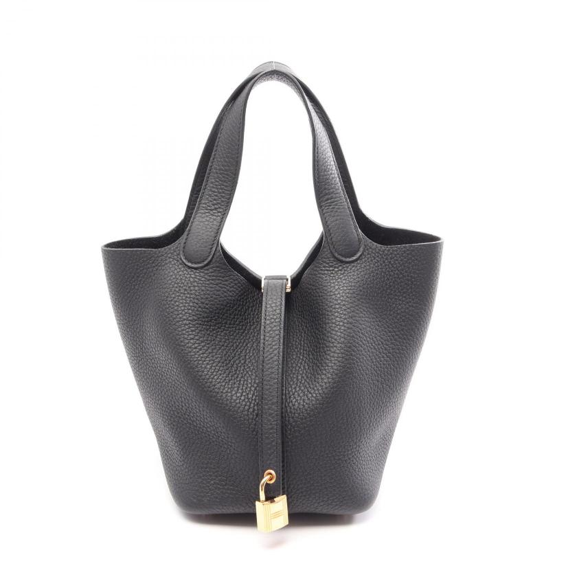 HERMES・バッグ・ピコタンロックPM ハンドバッグ トリヨンクレマンス ブラック ゴールド金具 K刻印