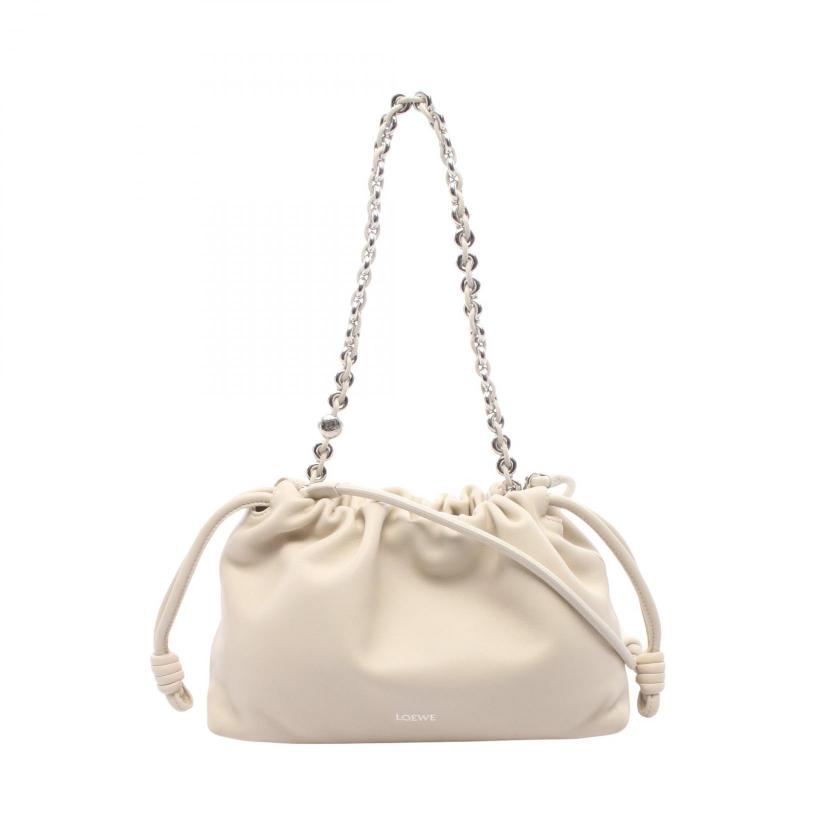 LOEWE・バッグ・フラメンコパース チェーンショルダーバッグ レザー アイボリー