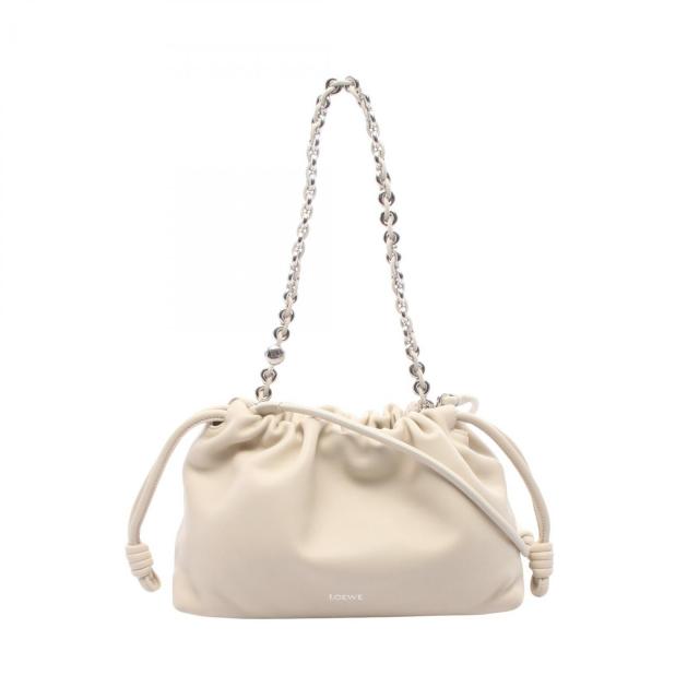 LOEWE・バッグ・フラメンコパース チェーンショルダーバッグ レザー アイボリー